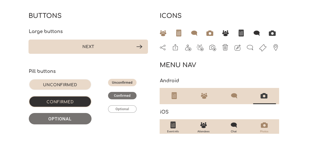 Pattern library for Aperos Frenchies app